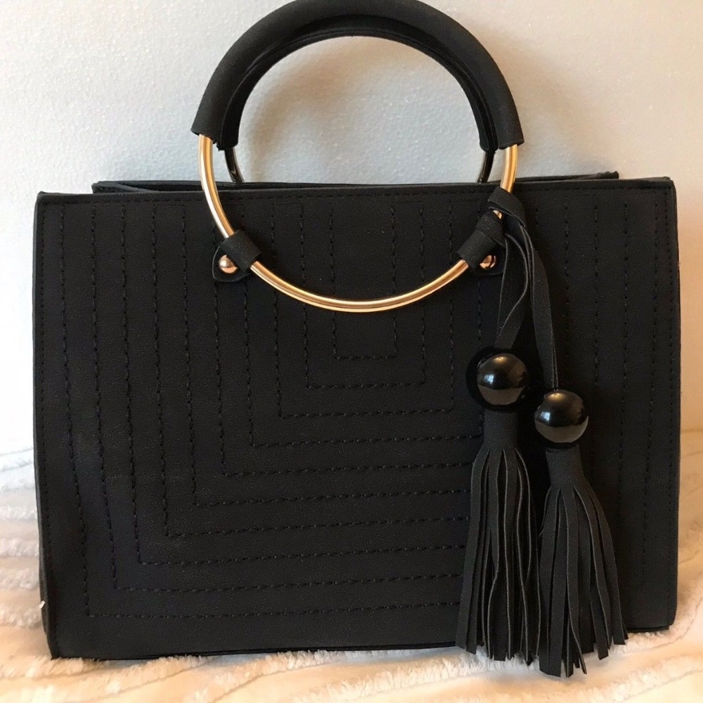 NEW Satchel Crossbody Handbag Vegan Suede …